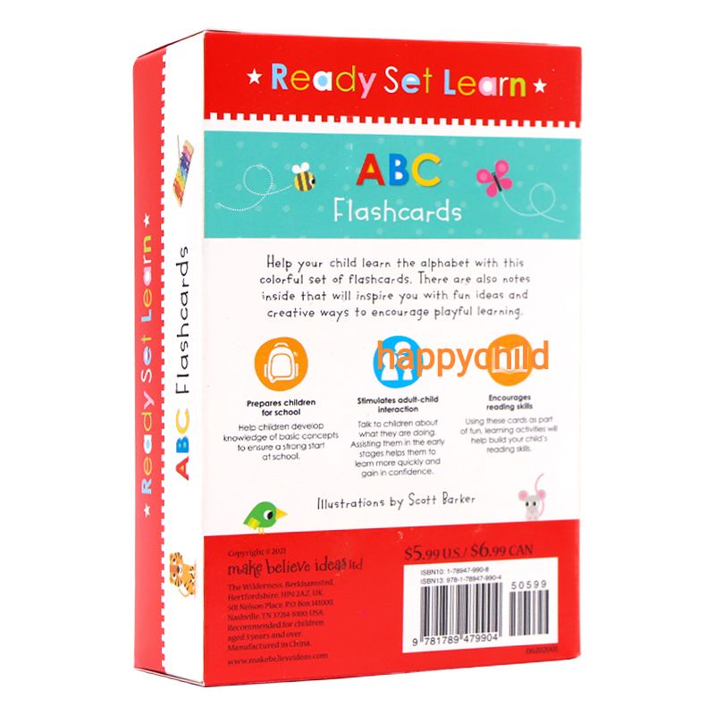 original 86 pcs ABC flash card buku anak buku impor happychild