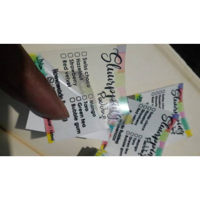 

Stiker vinil transparant