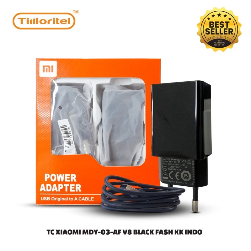 TRAVEL CHARGER ORIGINAL 100% XIAOMI MDY-03-AF BLACK