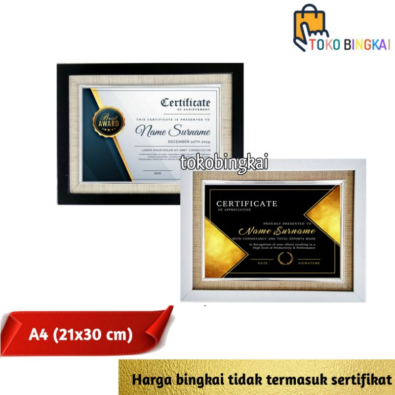 Bingkai Sertifikat A4 Frame Sertifikat A4 Pigura Sertifikat A4 Bingkai Piagam A4 21x30 cm