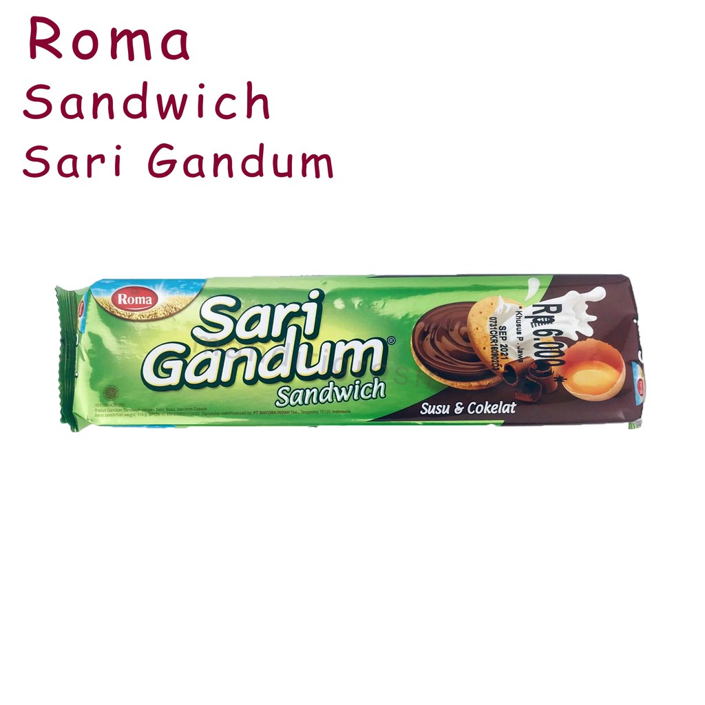 Sandwich *Roma sari gandum * coklat * 108g