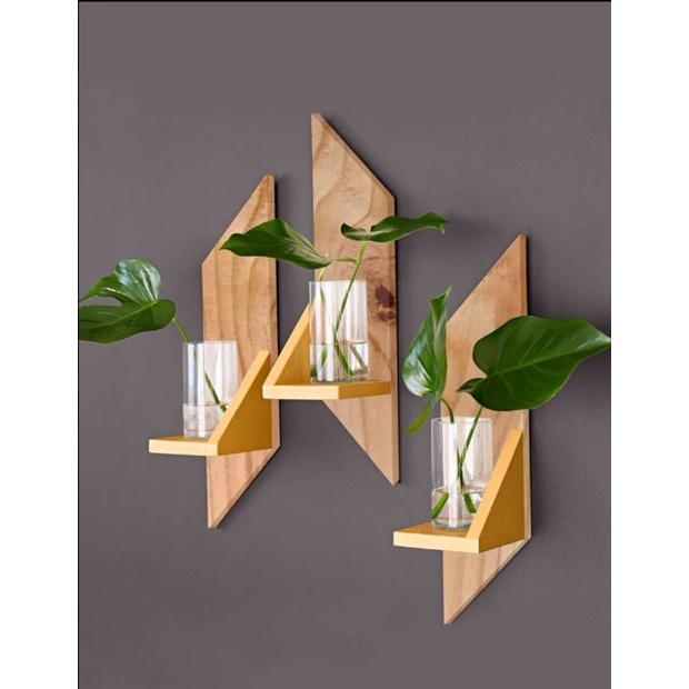 ( 1 SET ) RAK TEMPEL DINDING KAYU