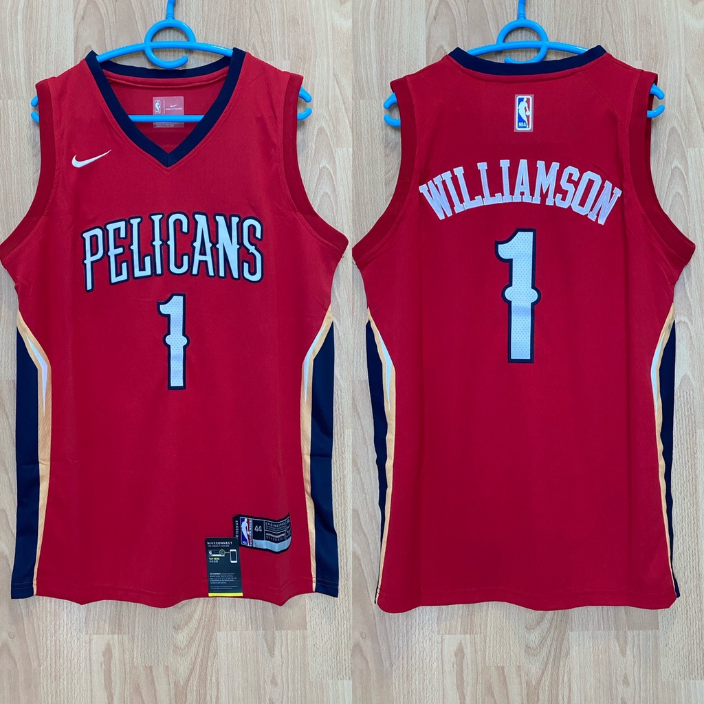 Jersey Basket Pelicans Merah Williamson Zion 1 / Swingman revo 30 import