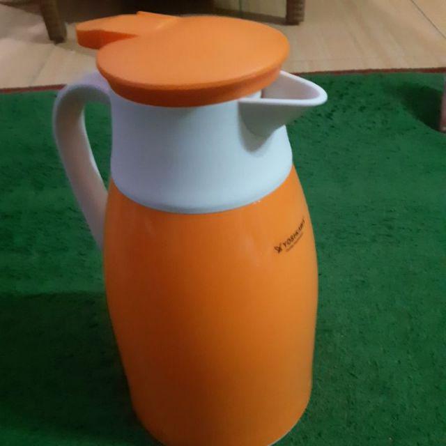 Thermos Vacuum Jug 1 Liter Oranye Termos Air Water Bottle Tempat Air Minum Teko Air