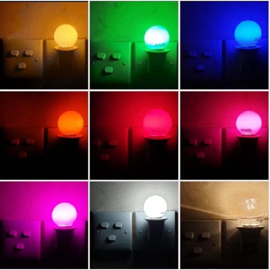 LAMPU LED BOLA PING PONG E27 WARNA WARNI LAMPU DEKORASI LED BULB HIAS