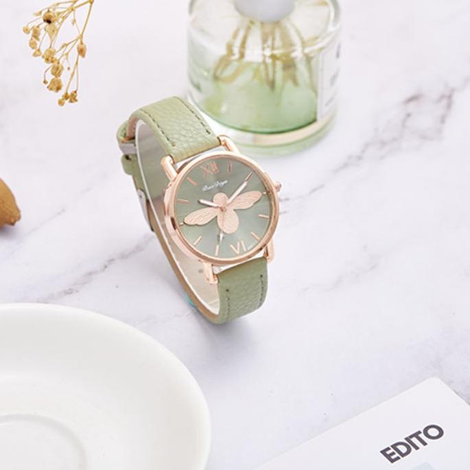 Grosir J-MF-01 Fashion  Murah kulit  jam tangan Lebah DISKON 90 % 