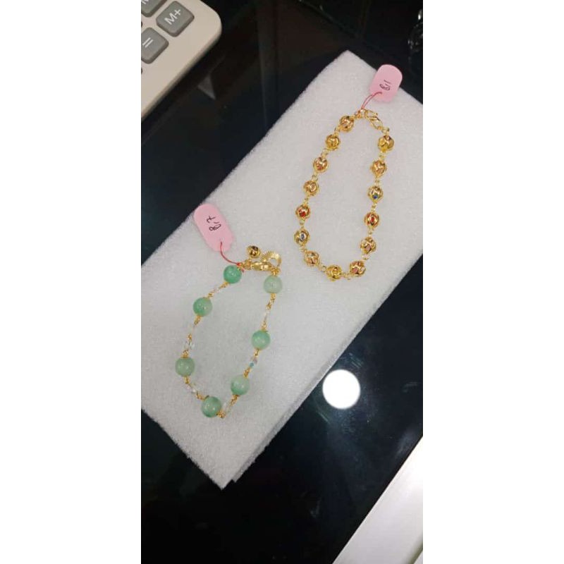 GELANG MUTIARA GOLD PERAK ASLI 925