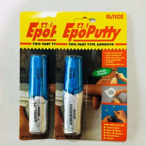 

Lem Besi Super Kuat Lem Anti-bor Cepat Kering / Lem Dinding Kaca Kayu Ubin Keramik Lem Serbaguna Lem Epo Putty Alteco / Epo Putty / Epoputty / Lem porting 50 gram LEM EPOXY / LEM CAMPUR / BESI / SERBAGUNA LEM 5 MENIT KERING / LEM BESI KUAT