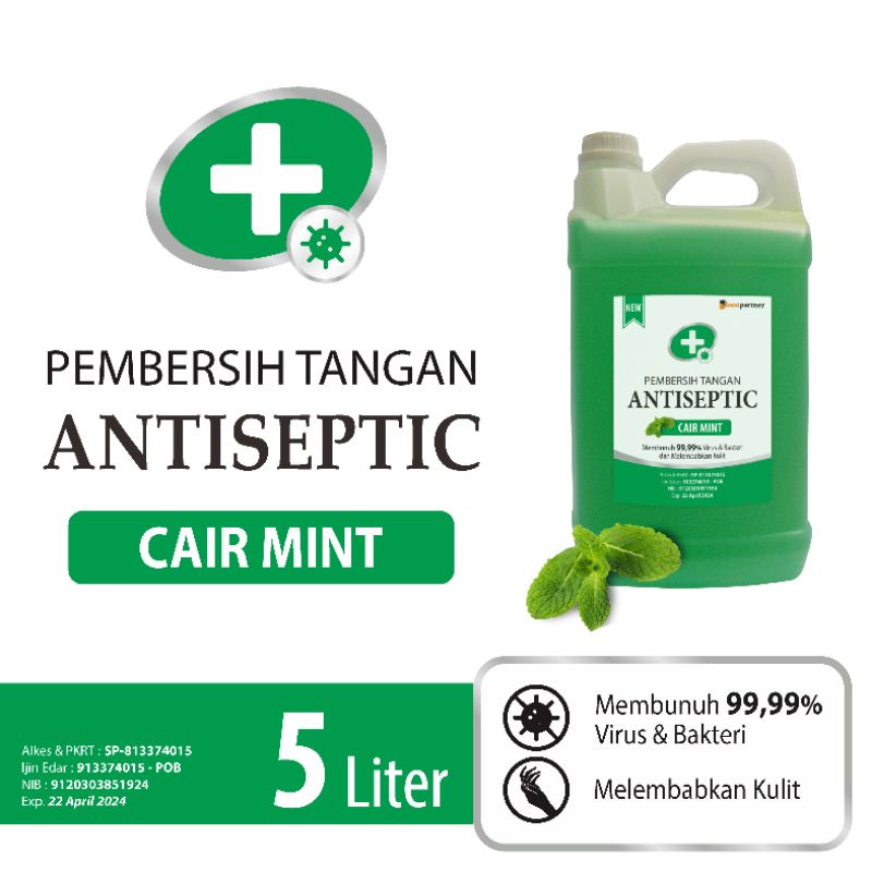 Handsanitizer cair aroma MINT jirigen 5 liter