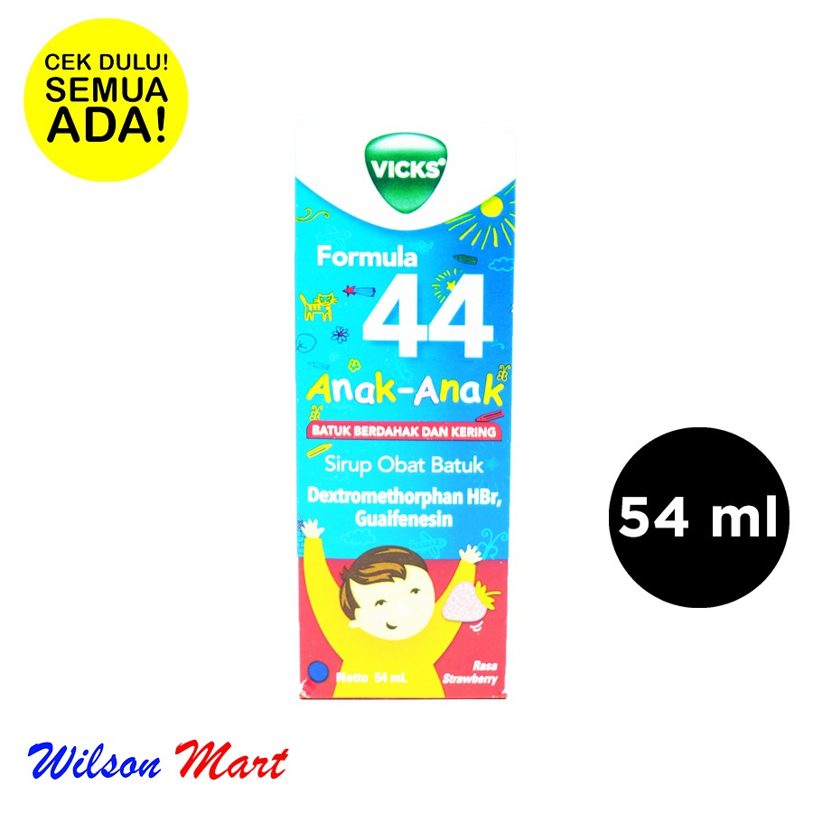 VICKS ANAK ANAK FORMULA 44 STRAWBERRY BATUK BERDAHAK DAN KERING 54 ML