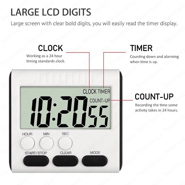 Digital Kitchen Timer Stopwatch Masak Dapur Cooking Alarm Kopi Kue