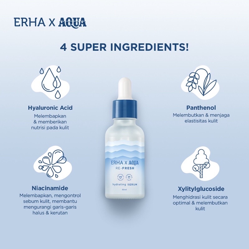 ERHA X AQUA Re-Fresh Hydrating Serum 30ml
