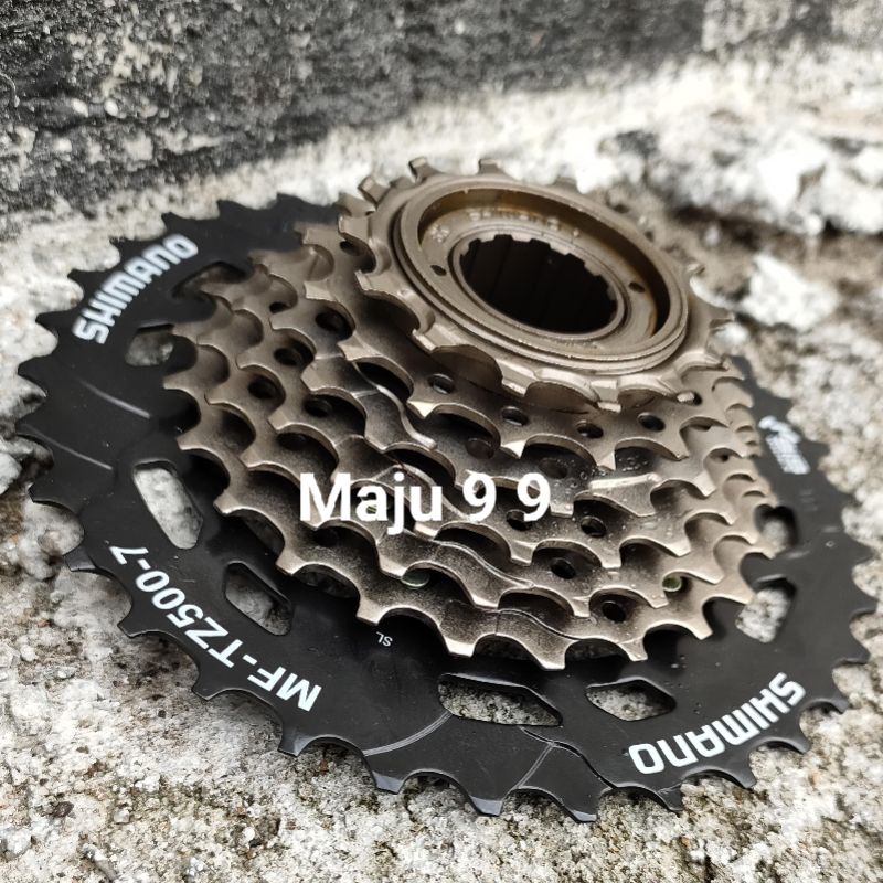 Sprocket Freewheel 7 Speed Shimano Megarange Tz500 Drat Ulir 14 - 34T