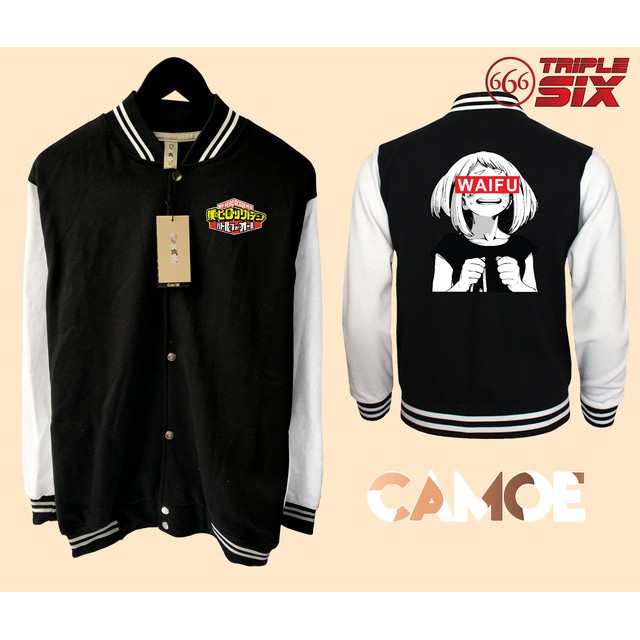 Jaket Varsity Baseball Anime My Hero academia Uraraka waifu