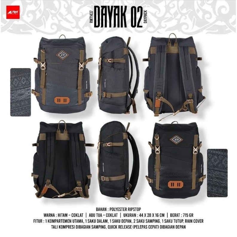 TAS RANSEL AREI DAYAK 0.2 NEW ARRIVAL / TAS RANSEL REI TERBARU LAPTOP 14"