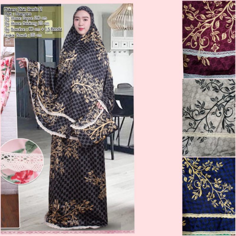 Mukena Mumtaz berbahan silk Maxmara