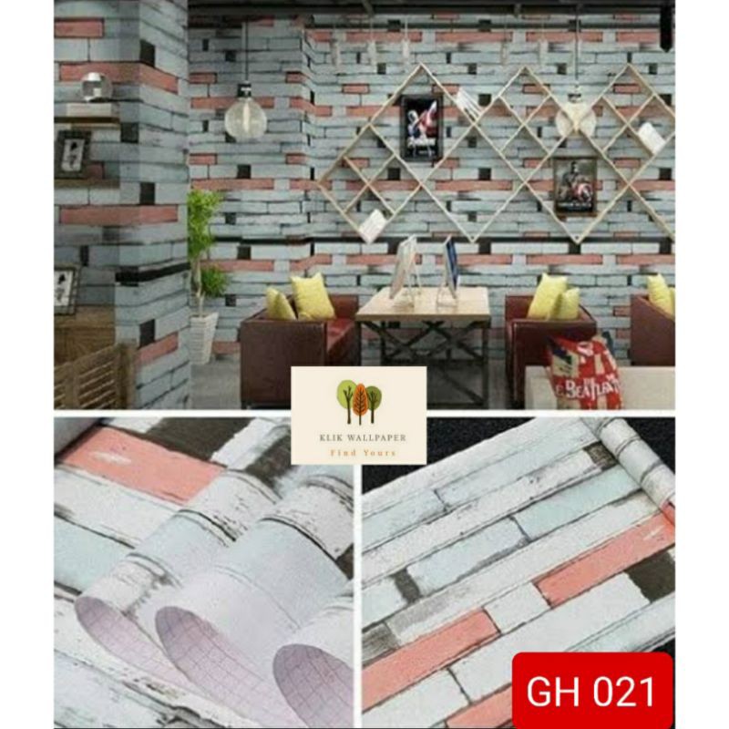 Wallpaper Sticker GH 021 kayu wood vintage putih warna minimalis