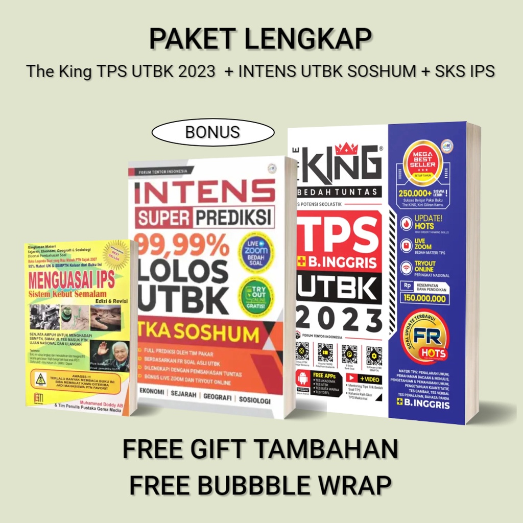 The King SBMPTN 2023 The KING SBMPTN SAINTEK 2023 THE KING SBMPTN SOSHUM 2023 THE KING TPS UTBK 2023 BUKU SBMPTN 2023-TPS  SOSHUM LENGKAP