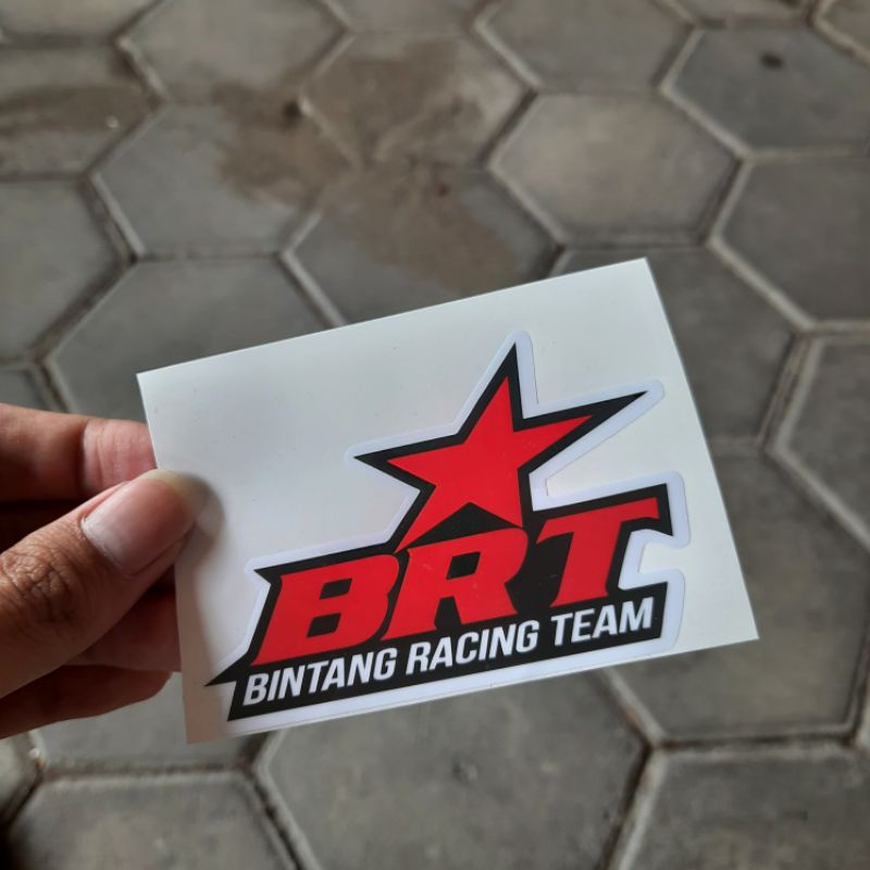 

Stiker Printing logo BRT Sticker Bintang Racing Team Helm Motor Termurah