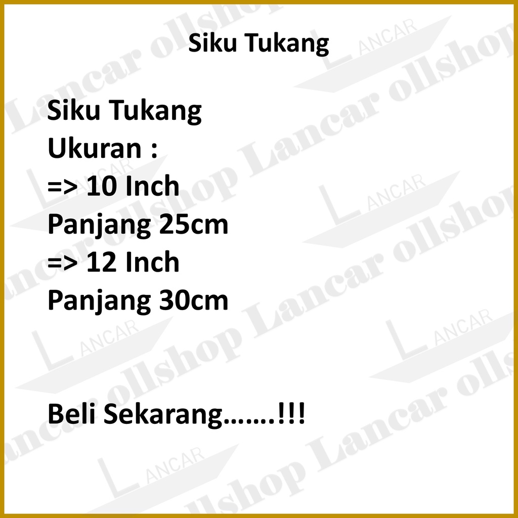 Siku tukang 10 inch 12 inch  / Siku L / Penggaris tukang