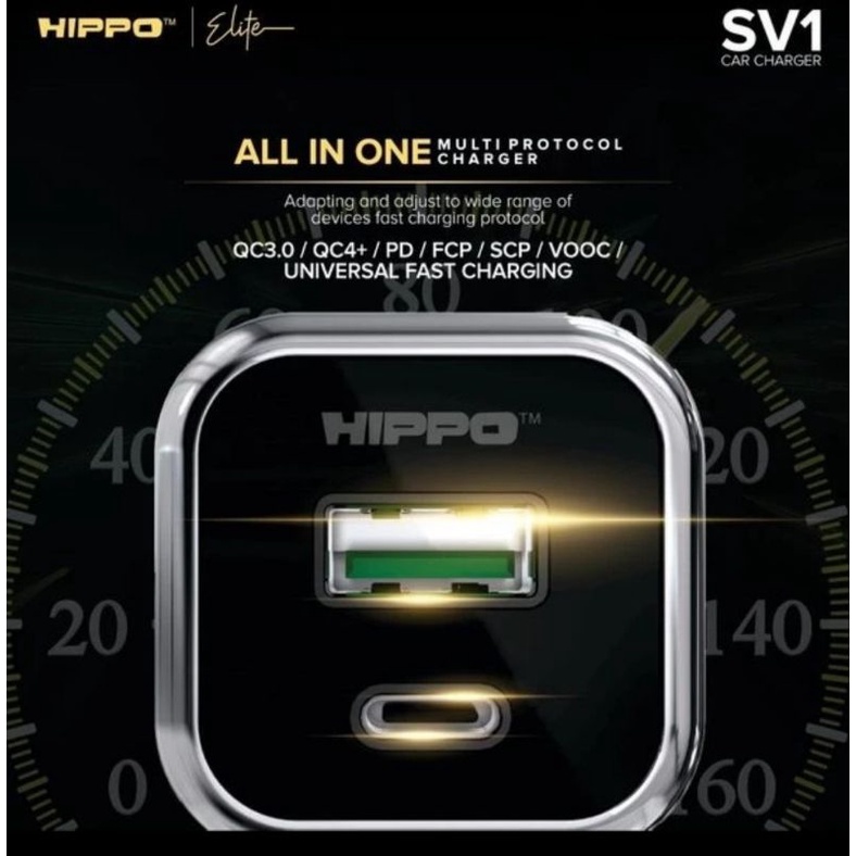 Hippo Elite SV-1 Car Charger Mobil 42W Fast Charging