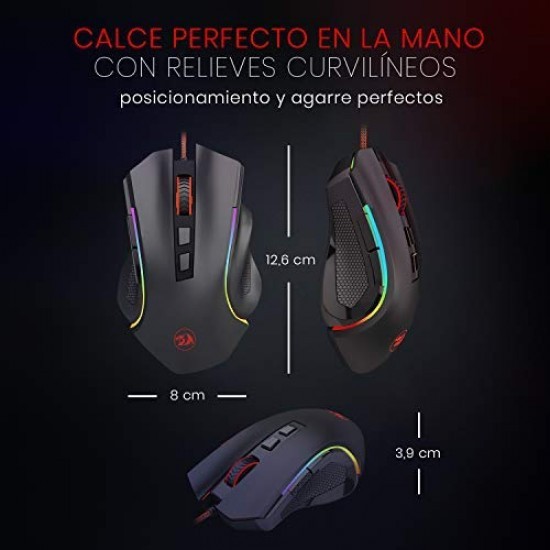 Mouse Gaming Redragon USB Wired RGB Macro M607 Griffin