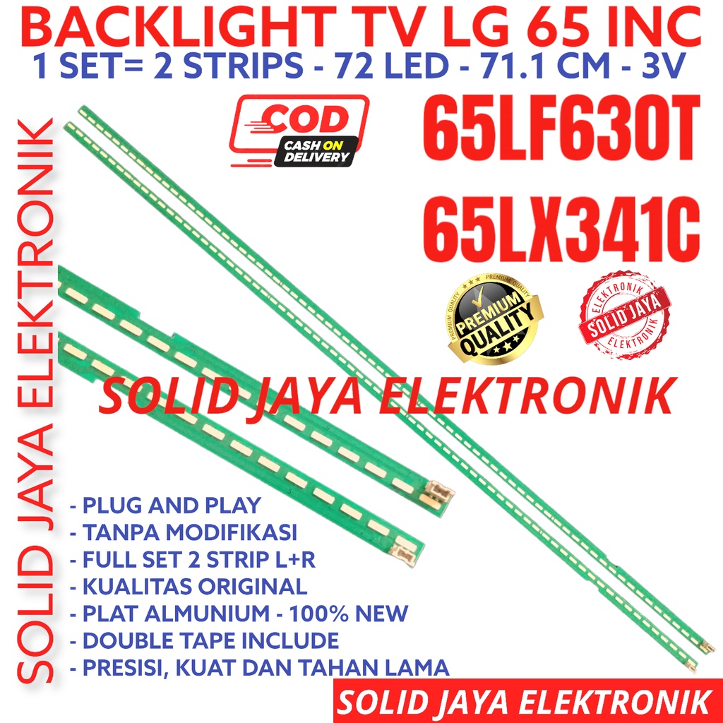 BACKLIGT TV LED LG 65 INC 65LF630 65LX341 65LF630T 65LX341C 65LF 65LX LAMPU BL 72K 3V 72LED 72 KANCING SMD STRIP STRIPS LIDI 65IN 65INCH 65INC LG IN INCH LG