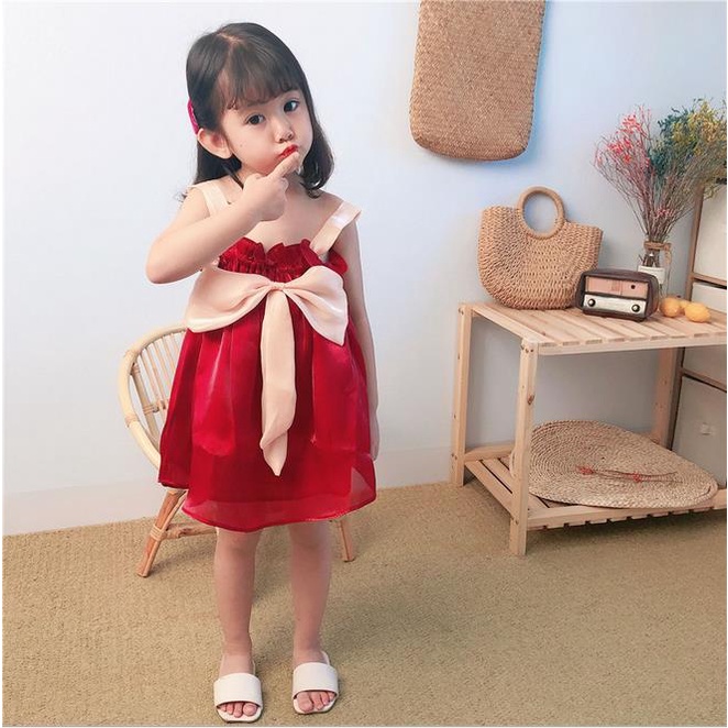 Cherry COD Gaun Pesta Anak Cewek  / Dress Anak Perempuan Import Bahan Furing Lapis / Dress Natal / Baju Natal Anak D43