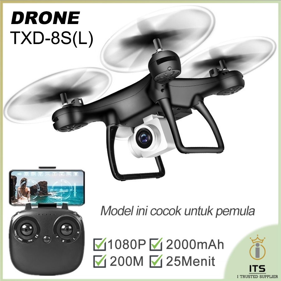 ITS TXD 8S Drone Versi Daya Tahan 1800mAh 1080P Camera/Kamera Mini Drone Smart Control Quadcopter