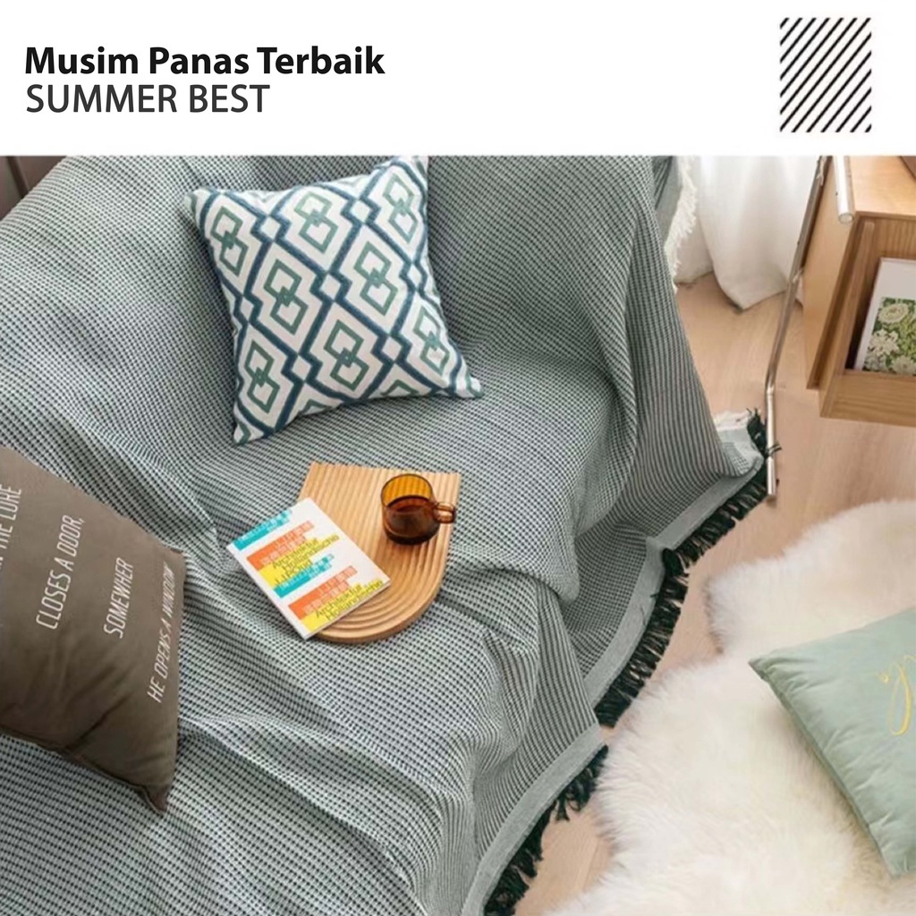 Selimut sofa Nordic Blanket size 130*180cm 180*260cm 180*340cm - throw blanket - sofa cover - sarung sofa -alas fotoio