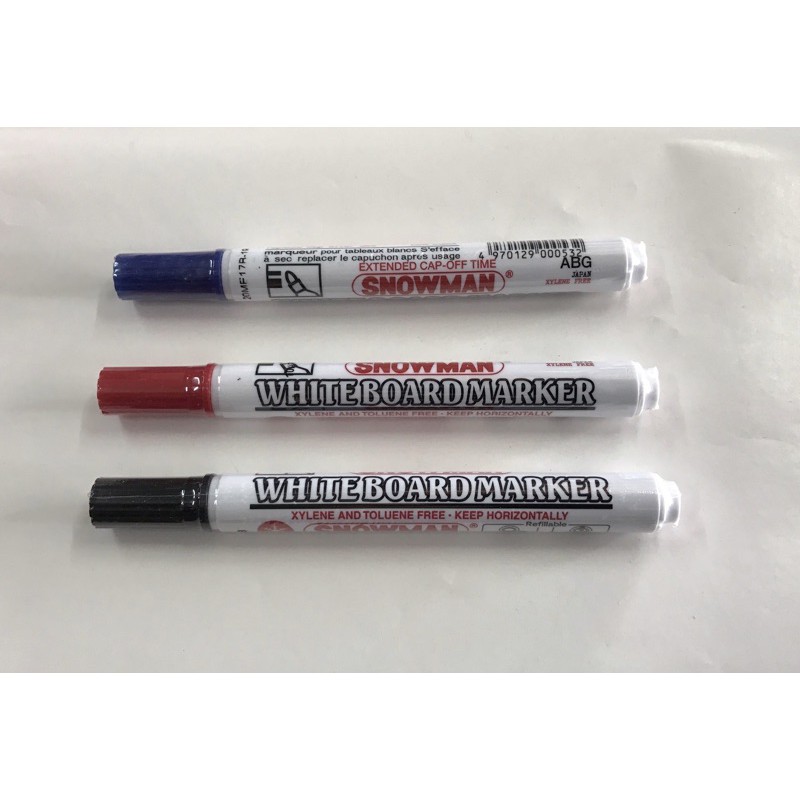 

SPIDOL SNOWMAN WHITE BOARD ready hitam, biru dan merah