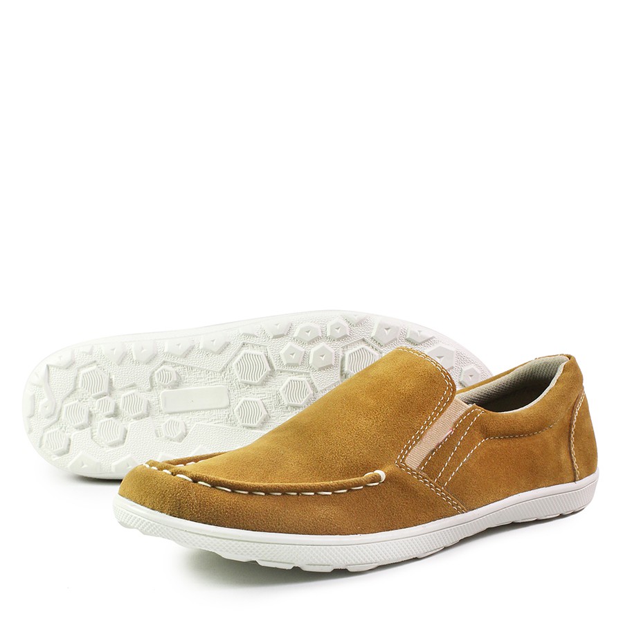 MS SHOP - BAYAR DITEMPAT - Sepatu Selop Kickers Askos TAN Formal Pria Kasual Kondangan Slip On Keren