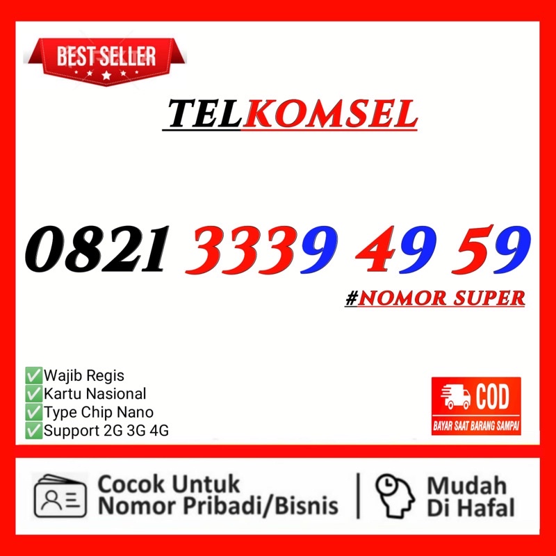 No cantik simpati Nomor cantik telkomsel 49 59