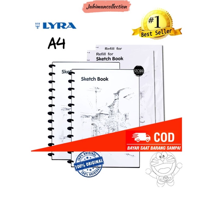 

✨ BISA COD ✨ PROMO !! LYRA Sketchbook A4 / Binder Lyra / Buku Sketsa Isi 30 Lembar