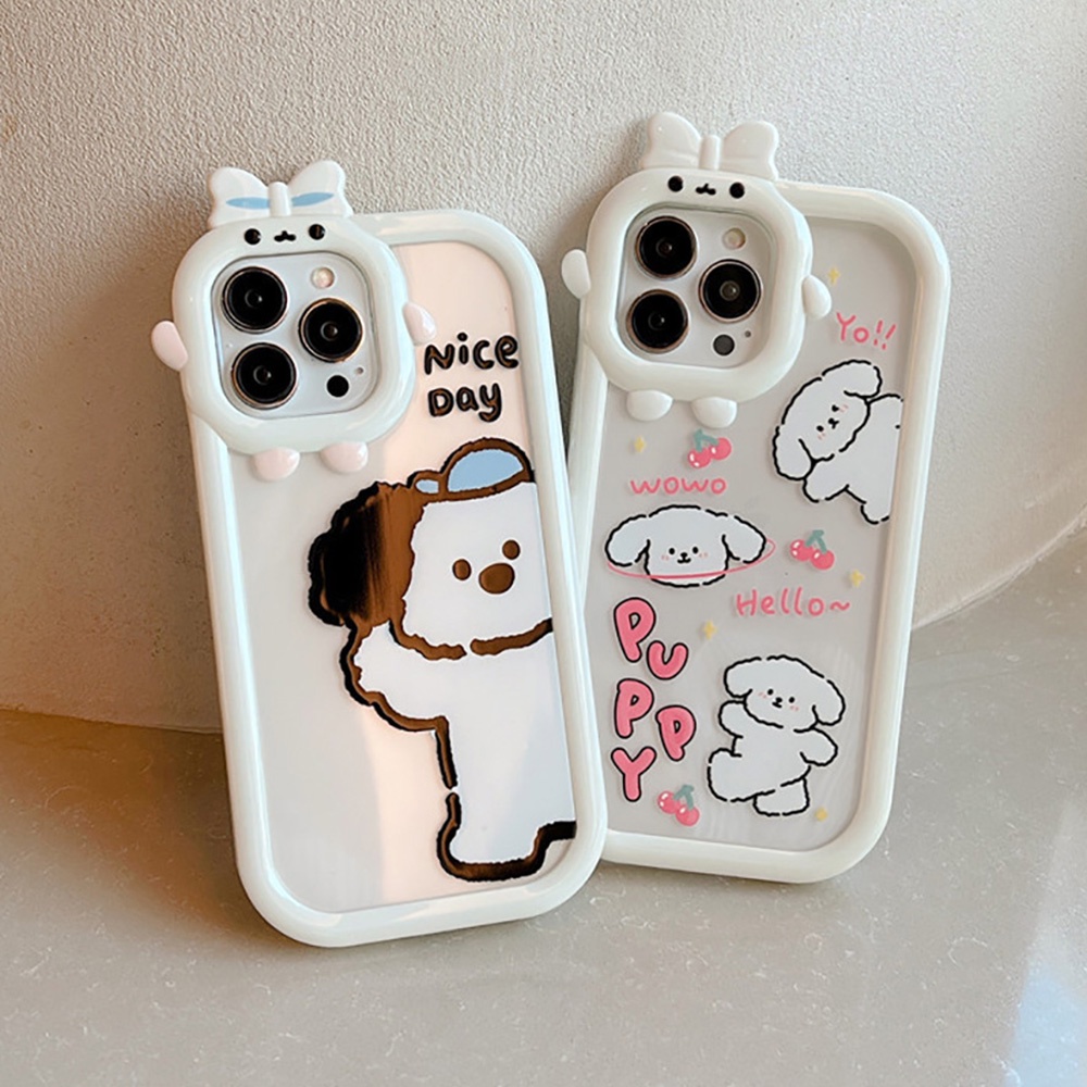 Soft Case Bahan Silikon Desain Anjing Monster Untuk iPhone 11 12 13 14 Pro Max XR 6 6S 7 8 Plus X XS SE 2020 11 Pro 14 Plus