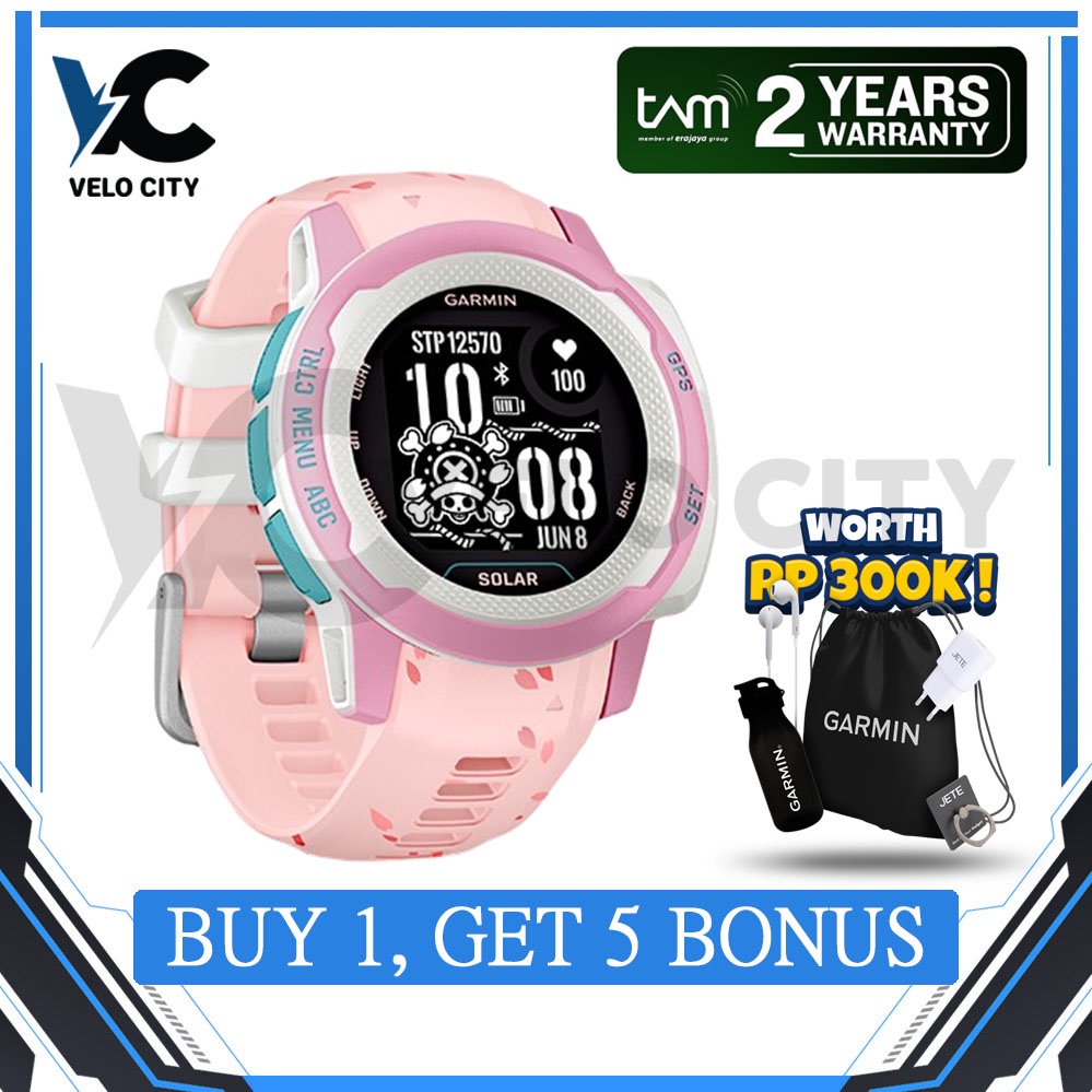 Garmin Instinct 2S Solar One Piece Chopper - Pink Garansi Resmi TAM 2 Tahun