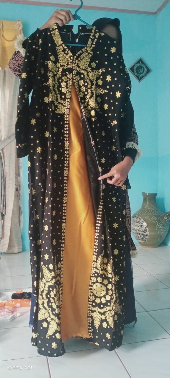 Set Couple  Gamis Batik  Songket  Jupri Jumputan  Motif Matahari Terbaru Original Murah Mewah