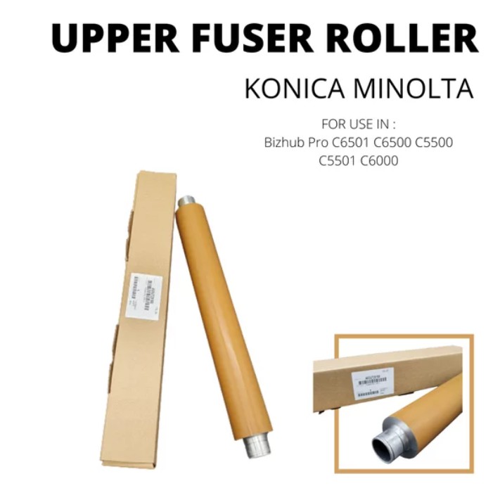 Upeer Fuser Roller Konica Minolta Bizhub Pro C6501 C6500 C5500 C5501 C6000