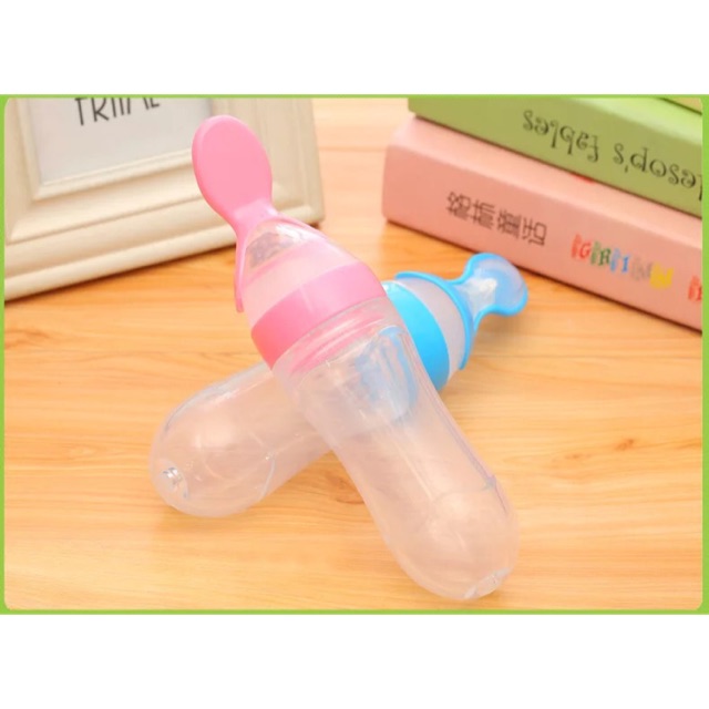 Sendok Makan Bayi MPASI Botol Silicone Baby Feeding Bottle Spoon 90 ML