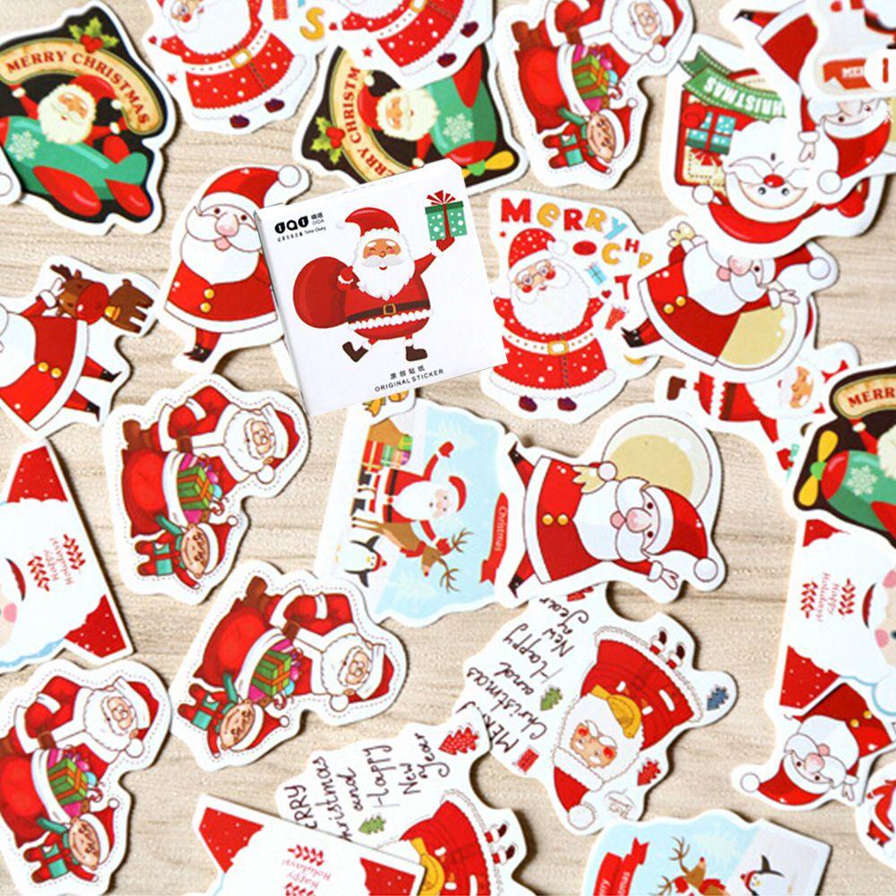 Nanas 96pcs/lot Kertas Natal Sticker Diy Girl Dekorasi Label