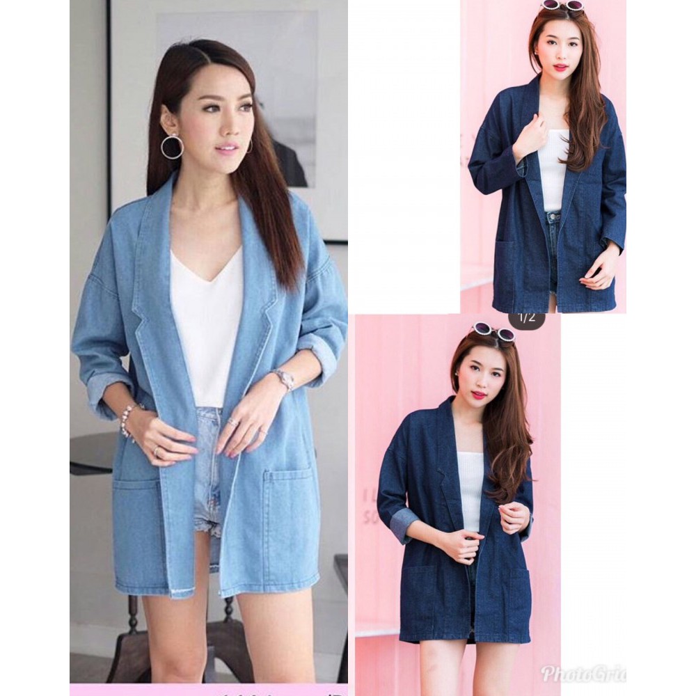  BLAZER  WANITA OUTERWEAR PANJANG  JENICE JUMBO MURAH MODERN 