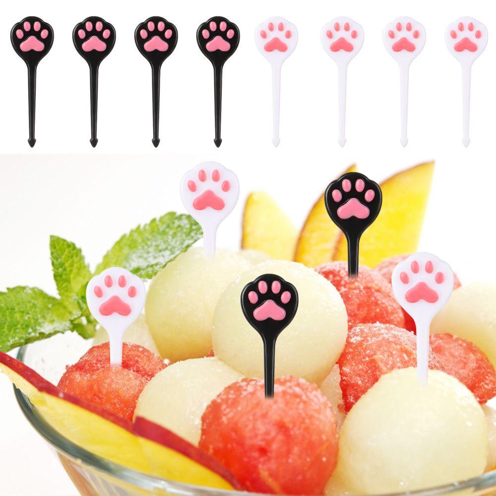 SOLIGHTER Party Supplies Fruit Forks Car Style Tableware Cat Claw Fruit Sign Toothpick Children's Gifts Cartoon Kitchen Accessories Bento Forks