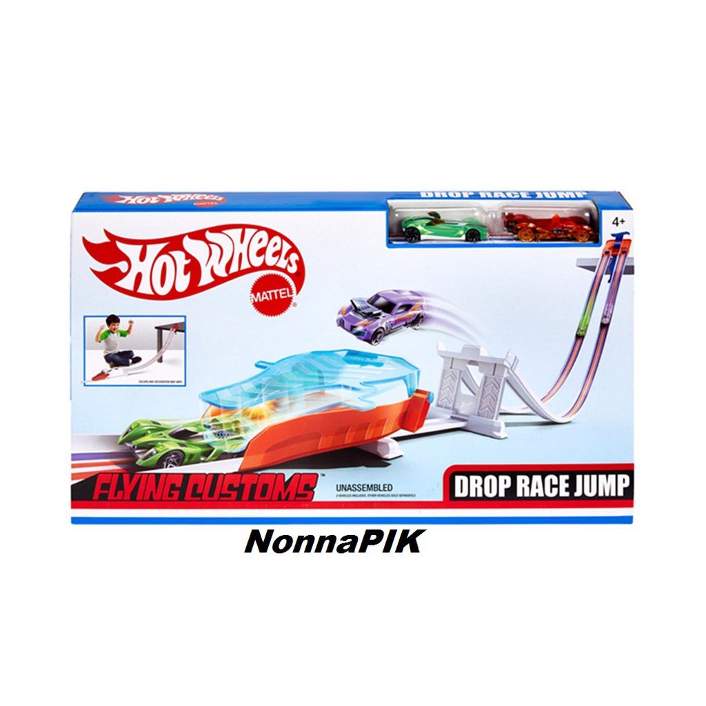 Hot Wheels Drop Race Jump Trackset - Mainan Trek Mobil Balap