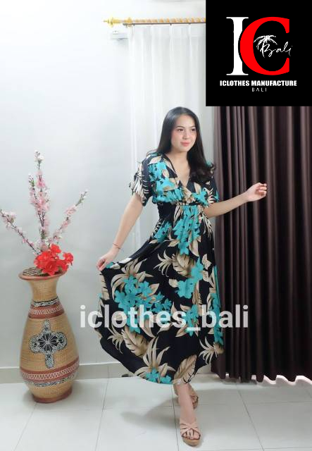 DRESS MOZA LENGAN ML004//LONG DRESS/DRESS MOZA BALI/GROSIR BALI/GROSIR DRESS/DRESS BALI