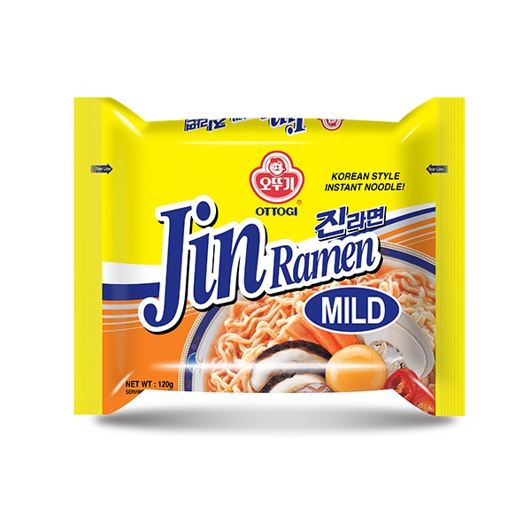

s574gfd Ottogi Jin Ramen Mild 120Gr Non Halal/ Mie Korea / Ramen Korea Ff064151E