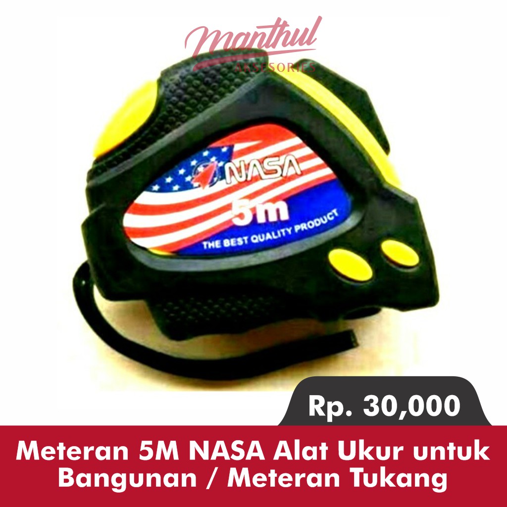 Meteran 5M NASA Alat Ukur untuk Bangunan / Meteran Tukang