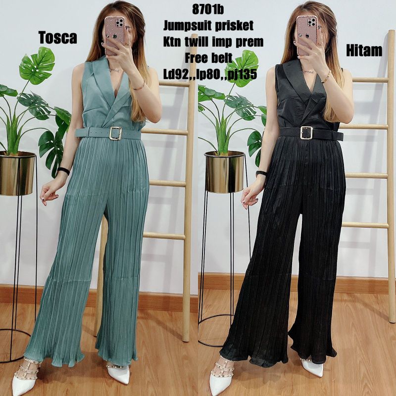 8701b Jumpsuit prisket ktn twill imp