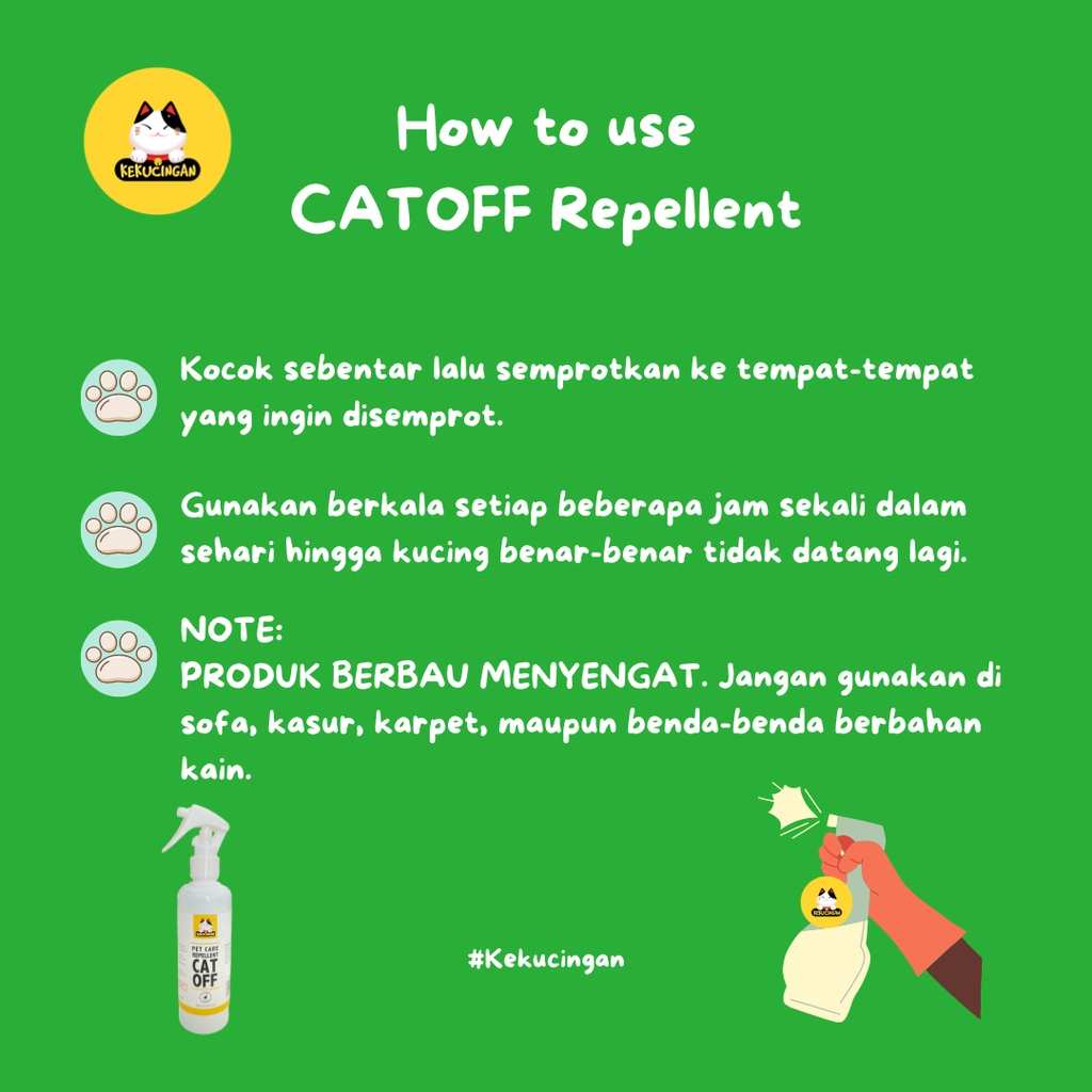 Spray Pengusir Kucing Cat Repellent Anti Kucing CAT OFF 250 ml