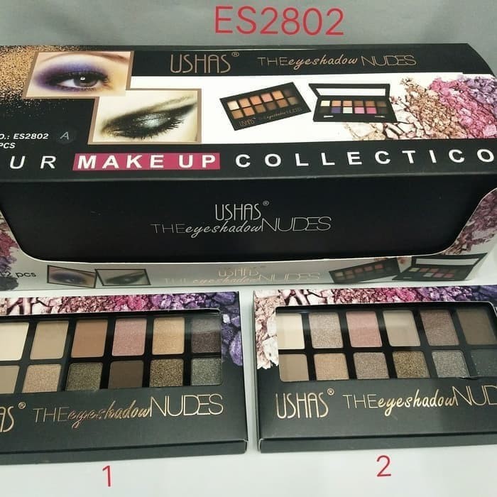 USHAS EYESHADOW NUDE 2802 BPOM 12WARNA