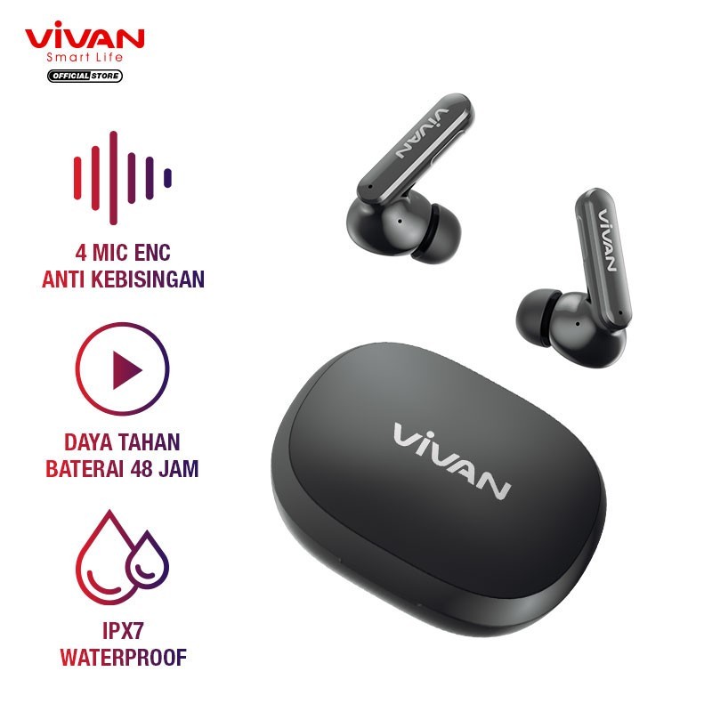 Vivan Liberty T600NC / T600 NC TWS Earbuds Wireless Earphone ENC